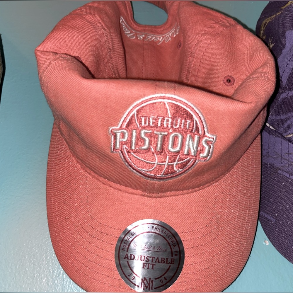 Light pink Detroit pistons hat